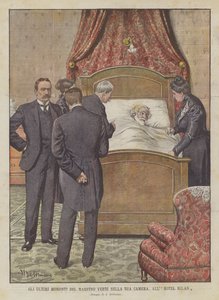 Les derniers moments du maître Verdi dans sa chambre, à l