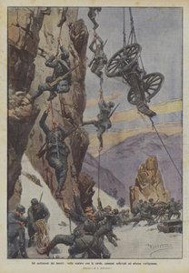 Les audaces de nos troupes, des sommets escaladés avec des cordes, des canons élevés à des hauteurs vertigineuses - Achille Beltrame