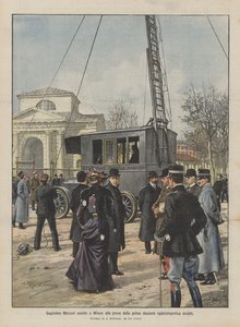 Guglielmo Marconi assiste à Milan aux essais de la première station radiotélégraphique mobile