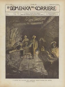 Les travaux pour le tunnel du Simplon, dans les entrailles de la montagne