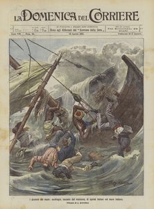 Les drames de la mer, naufrage causé par la mousson, d