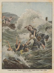 Les drames des plages, jeunes filles emportées par une vague et noyées pendant le bain, à Osimo
