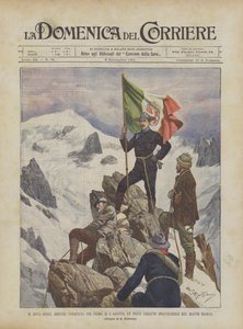 Le duc des Abruzzes conquiert pour la première fois, le 5 août, un pic réputé inaccessible du Mont Blanc - Achille Beltrame