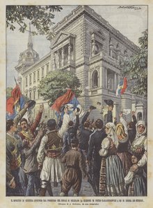 Le ministre de la Justice annonce depuis le balcon du Konak de Belgrade l