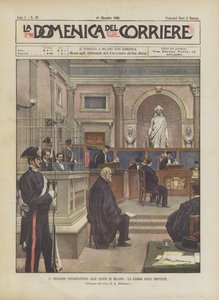 Le procès Notarbartolo aux assises de Milan, la cage des accusés - Achille Beltrame