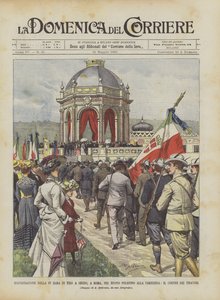 Inauguration de la IVe compétition de tir à Rome, au nouveau polygone de la Farnesina, le cortège des tireurs