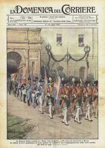 La Brigade Cuneo célèbre la Fête des drapeaux à la Caserne Garibaldi à Milan