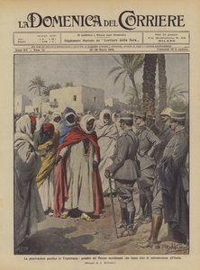 La pénétration pacifique en Tripolitaine, notables du Fezzan méridional faisant acte de soumission