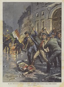 Les graves manifestations anti-magyars en Croatie, destruction des drapeaux et des armoiries hongroises