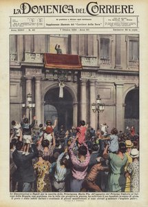 Les manifestations à Naples pour la naissance de la princesse Maria Pia