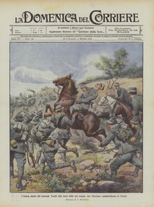 La mort héroïque du général Torelli à la tête de ses troupes, dans le combat victorieux de Tecniz