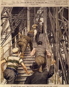 Nouveaux sports : course à pied dans les escaliers de la Tour Eiffel à Paris, 17 décembre - Achille Beltrame