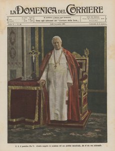 S.S. le pape Pie X, portrait réalisé à l