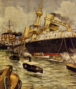 Le cuirassé Andrea Doria échoué près de Gallipoli, de La Domenica del Corriere