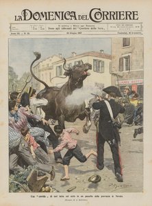 Une corrida de taureaux sérieuse dans un village de la province de Novara
