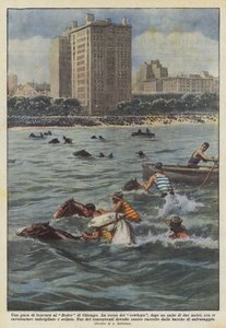 Compétition de rodéo à Chicago - Achille Beltrame