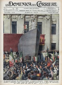 Visite du duc Benito Mussolini à Messine lors d