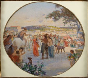 Célébration du printemps dans la Rome antique - Achille Boschi