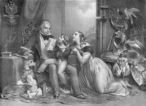 Sir Walter Scott (1771-1832) et son petit-fils, John Hugh Lockhart (décédé en 1831)