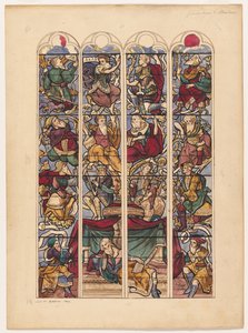 Étude pour quatre vitraux "Généalogie d