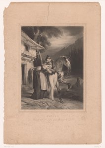 Soldat prussien faisant ses adieux à sa femme (Couples amoureux de différents pays) - Achille Devéria