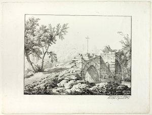 Paysage avec pont - Achille Etna Michallon