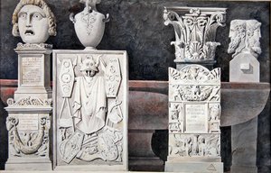 Fragments de sculptures anciennes - Achille Francois Leclere