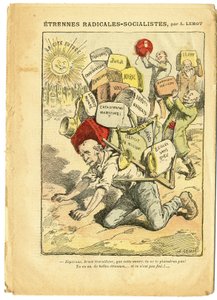 Illustration de Achille Lemot (1846-1909) dans Le Pèlerin, 03/01/09 - Cordes Radical-Socialistes - Radicalisme, Enseignement, Religion Foi, Maroc, Athéisme, Parti Radical et Radical-Socialiste, Catholicisme Catholique - Laïcisation Laïcité Laïques - Clemen - Achille Lemot