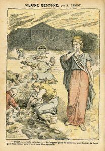 Vilain travail - Républicain, Religion, Argent, Chambre des députés, Bloc des gauches - Marianne, France (Allégorie) - Lessive - Achille Lemot