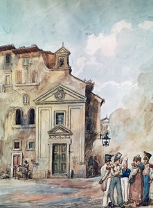 Église des Quatre Nations à Rome, par Achille Pinelli - Achille Pinelli