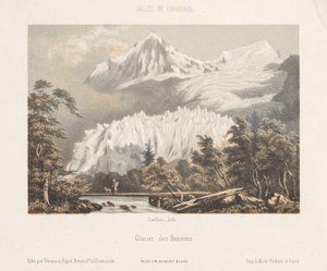 Vue du Mont Blanc depuis le Col des Montets - Ad. Cuvillier