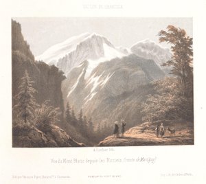 Vue sur le glacier Mer-de-Glace (Souvenir de Chamonix-Mont-Blanc) - Ad. Cuvillier