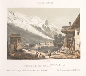 Vue de la vallée de Chamonix depuis le col Les Montées
Entrée de la Vallée de Chamonix aux Montées (titre sur l