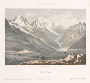 Vue du village Les Planards sur la route de Montenvers - Ad. Cuvillier