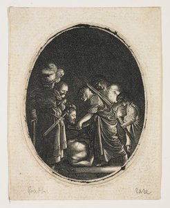 Salomé recevant la tête de Saint Jean, gravée par Hendrik Goudt (1583-1648), vers 1607-09 (gravure)
