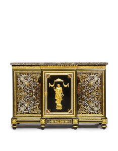 Cabinet latéral Louis XVI, commandé par le Marchand-Mercier Claude-François Julliot, incorporant des panneaux de marqueterie Louis XIV, c.1775-1800 - Adam (attr. to) Weisweiler