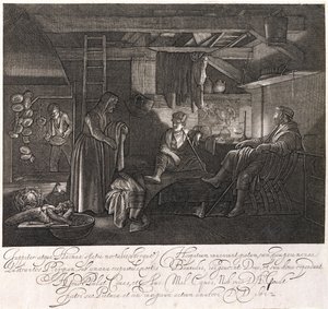 La maison de Philémon et Baucis, gravée par le comte Hendrik Goudt (1585-1630) - Adam Elsheimer