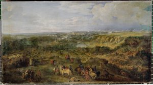 Vue de la ville de Luxembourg, cote des bains de Mansfeld … - Adam Frans van der (circle of) Meulen