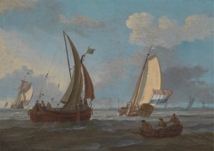 Navires hollandais au large des Pays-Bas