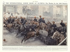 Exposition des 18e Hussards au Salon du Cheval International à Olympia, Londres, 1914 - Addison Thomas Millar