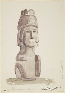 Statue en pierre de 60 cm de haut d