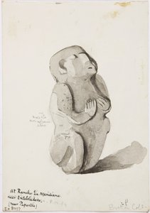 Une statue en pierre de Papantla