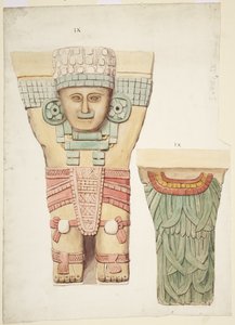 Caryatide IX, montrant les vues de face et de dos (vue de dos à plus petite échelle) - Adela Breton