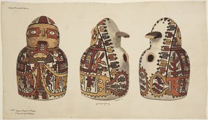 Pot de Nazca, vase en poterie peinte - Adela Breton