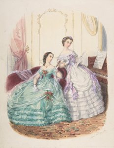 Étude de mode : Deux femmes en robe de soirée