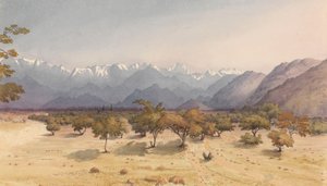À deux lieues de Santa Rosa [Chili], 14 janvier 1851 [avec les Andes et l
