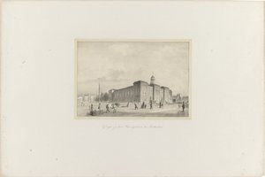Vue de la Bourse de Rotterdam, 1854 - Adolf Carel Nunnink