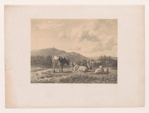 Paysage avec bétail - Adolf Carel Nunnink