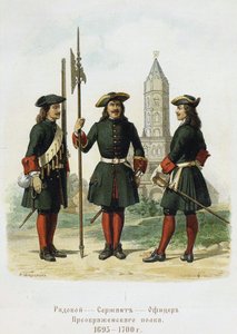 Uniformes de parade du régiment Preobrazhensky en 1695-1700, 1901-1904 - Adolf Charlemagne