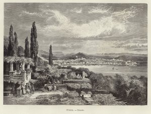 Italie - Trieste. Gravure par A Clos - Adolf Closs